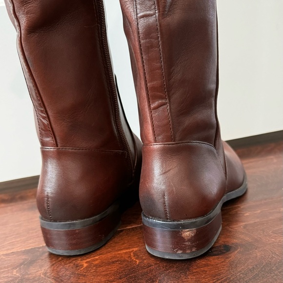 Gianni Bini Leather Boots Dark Brown, Knee Boots Fall Winter, women’s size 6 - Picture 9 of 9